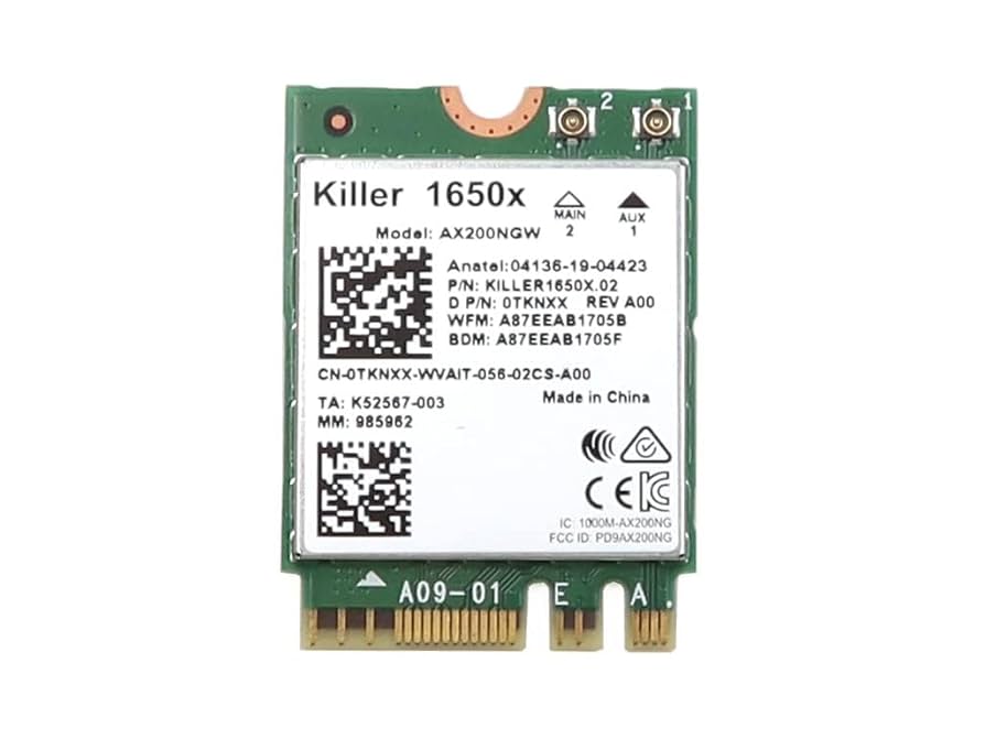拡張カード INTEL Wi-Fi 6 AX200 (Gig +) M.2 2230KIT Intel AX200 Wireless WiFi 6 Card Dual Band 802.11ax AX200